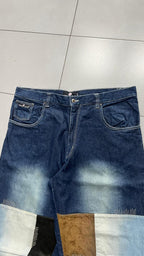 Jeans Urban Edge Jeans Co. Patchwork Blu Scuro Vintage Y2K — foto 5
