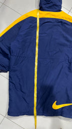 Giacca Sportiva Nike con Cappuccio Blu Navy Giallo Vintage Y2K (XL) — foto 4