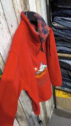 Pile Girardelli Quarter Zip Rosso Ricamo Zermatt Vintage Y2K (M) — foto 5