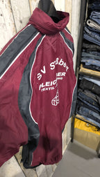 Track Jacket JAKO Full Zip Bordeaux Nero Bianco Vintage Y2K (L) — foto 8