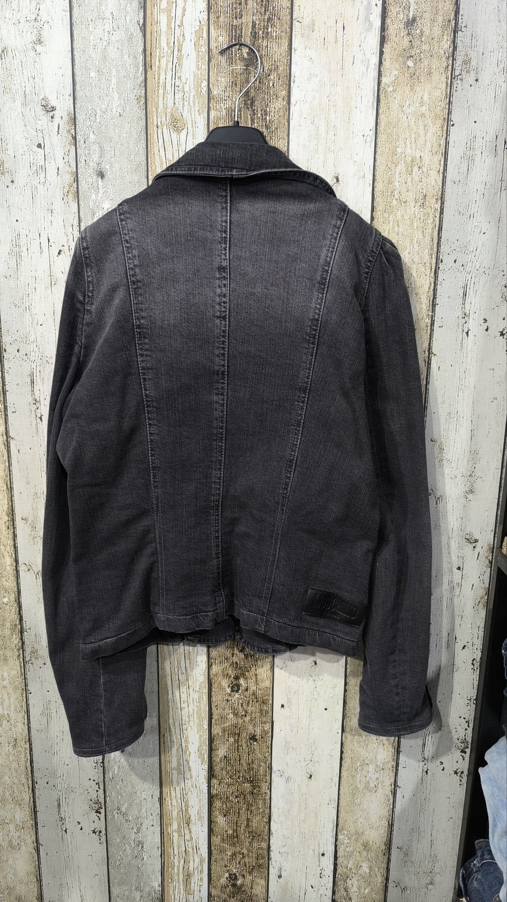 Giacca denim Moschino Jeans grigio antracite slavato Vintage Y2K Donna (S) — foto 5