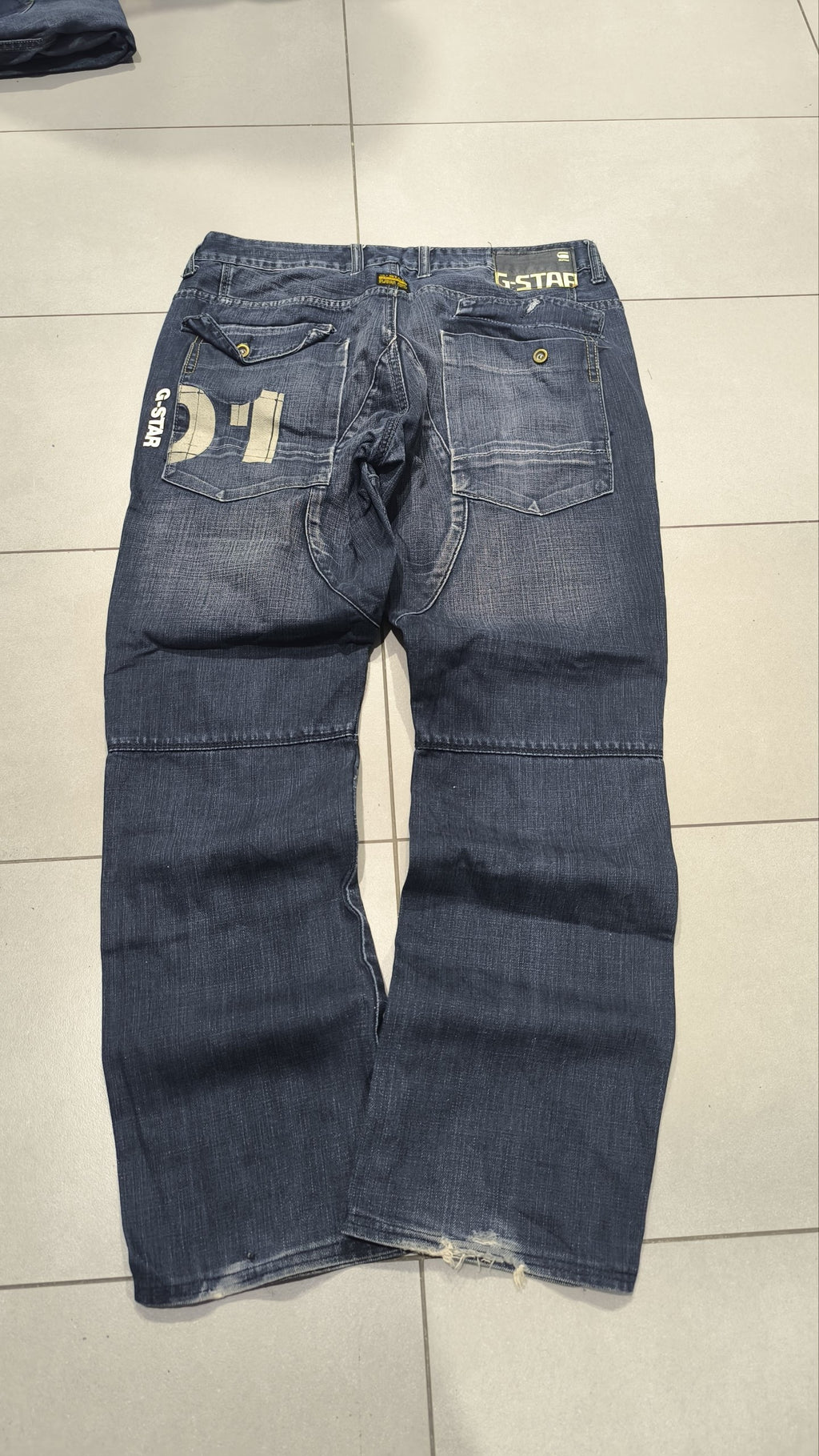 G-Star Jeans Cargo Denim Blu Scuro Vintage Y2K Uomo — foto 3