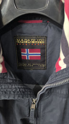 Giacca Napapijri Slim Fit Vintage Y2K Blu Zip Collo Righe (S) — foto 5