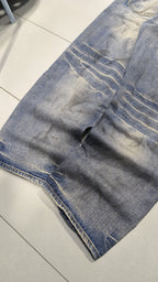 Jeans Leox Gamba Ampia Blu Denim Slavato Vintage Y2K (30) — foto 4