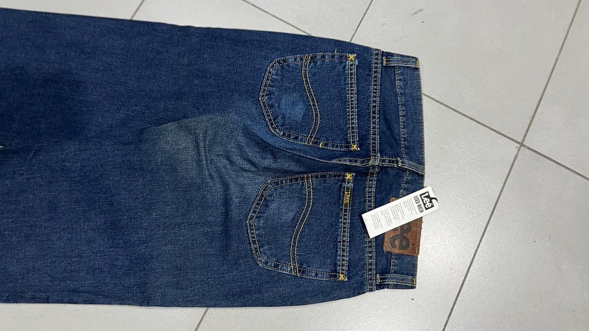 Jeans Lee Denim Cinque Tasche Blu Scuro Vintage Y2K (S) — foto 5