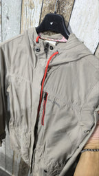 Giacca leggera con cappuccio Columbia tortora chiaro zip Vintage Y2K (S) — foto 4