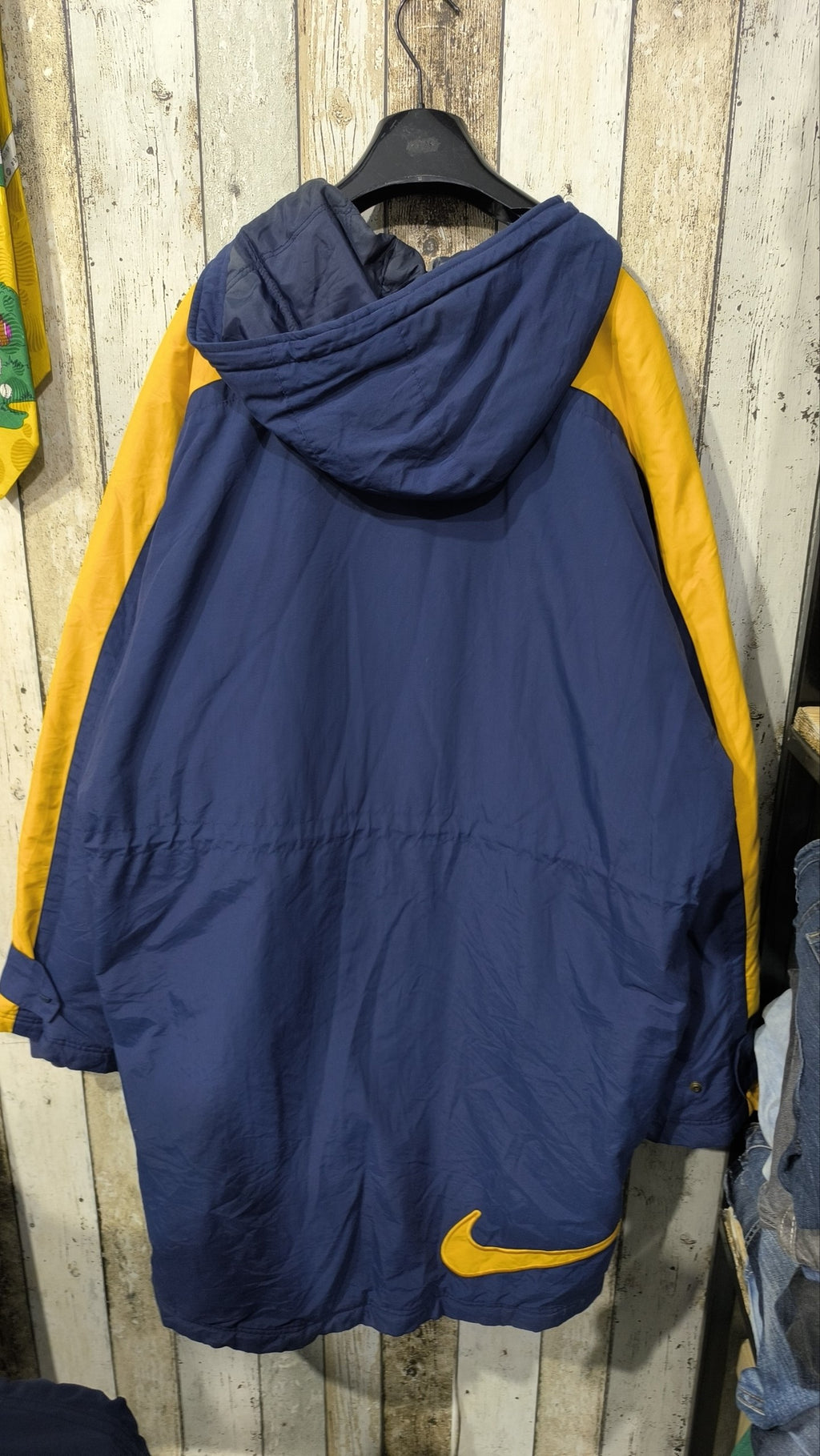 Parka con cappuccio Nike Blu navy e giallo Vintage Y2K (XL) — foto 6