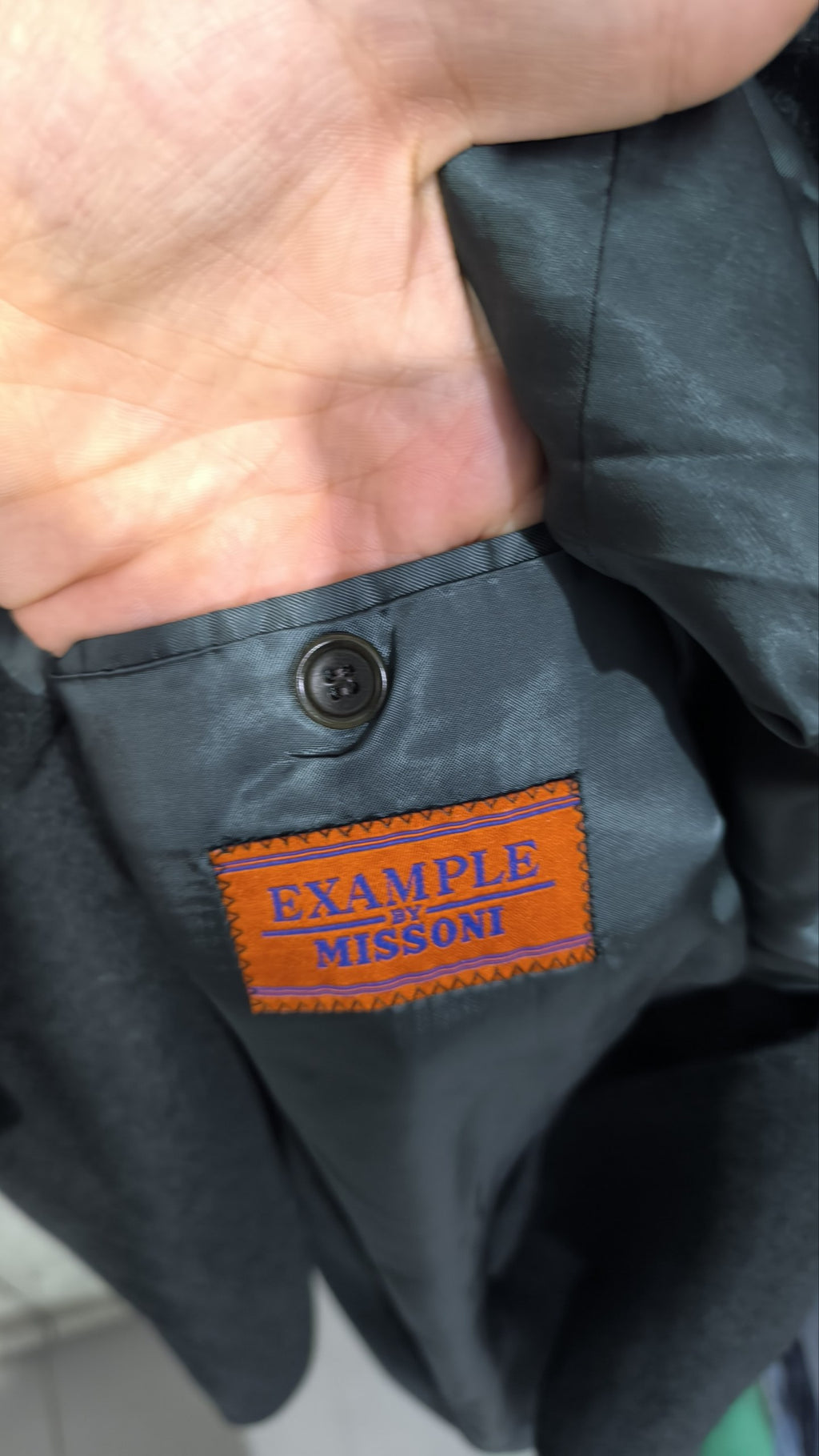 Giacca sartoriale monopetto Example by Missoni grigio antracite Vintage Y2K (XL) — foto 6