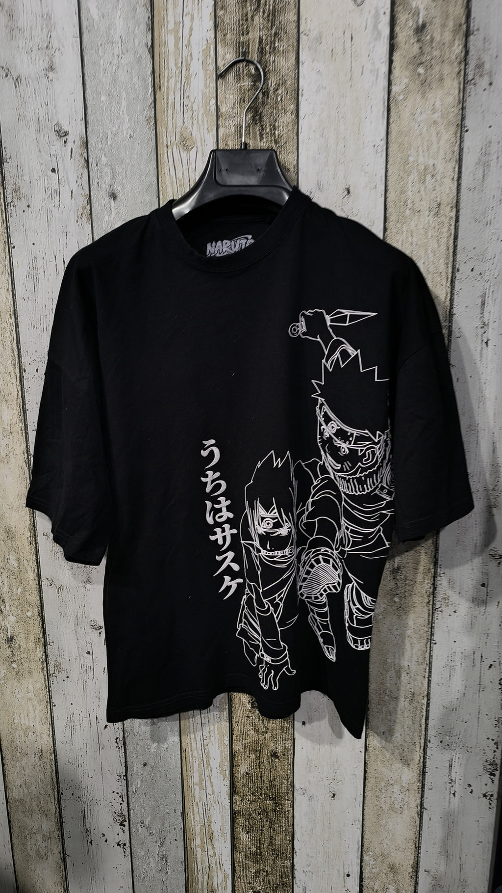 T-shirt Pull&Bear Naruto Grafica Anime Nera Vintage Y2K — foto 3
