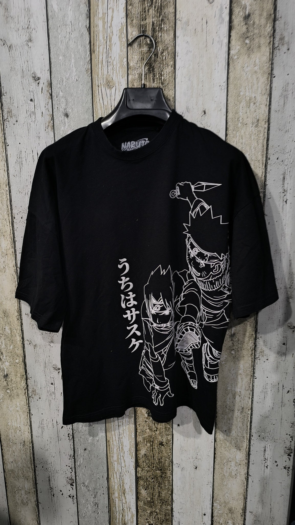 T-shirt Pull&Bear Naruto Grafica Anime Nera Vintage Y2K — foto 3