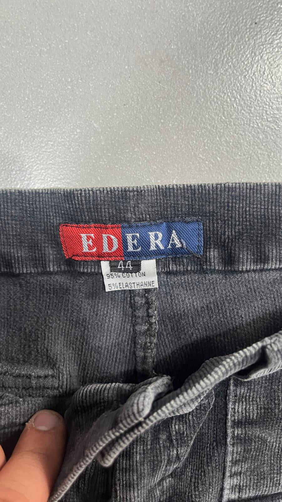 Pantaloni velluto a coste Edera Grigio antracite slavato Vintage Y2K (44) — foto 5