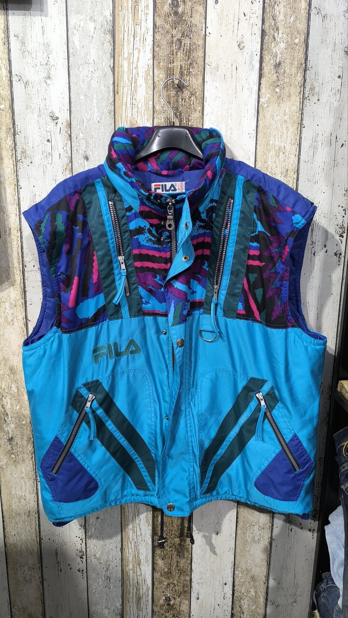Gilet smanicato Fila Multicolore Vintage Y2K (XL) — foto 3