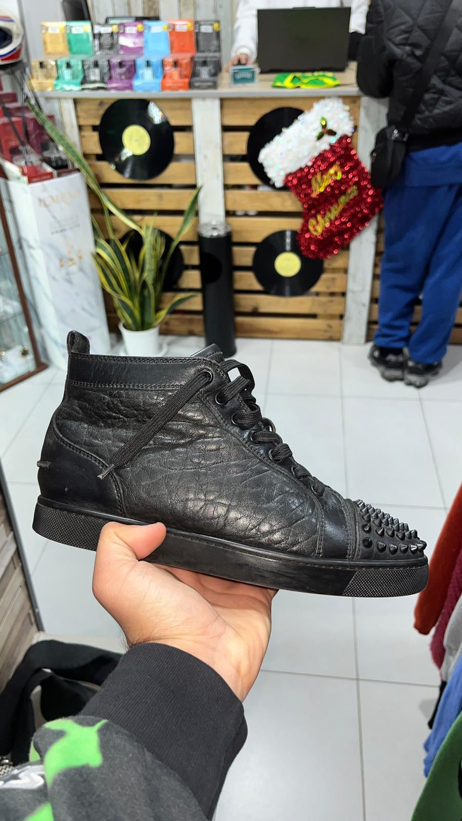 Sneakers Alte Stringate Christian Louboutin Nere Borchie Vintage Y2K (39) — foto 6