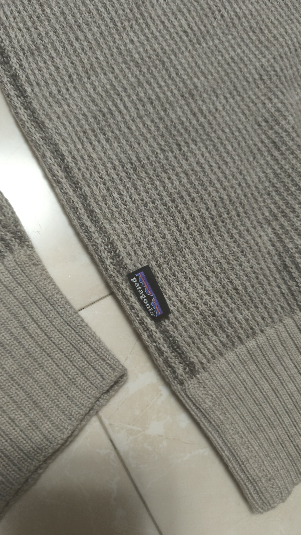 Maglione Patagonia girocollo a coste grigio tortora mélange Vintage Y2K (M) — foto 6