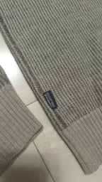 Maglione Patagonia girocollo a coste grigio tortora mélange Vintage Y2K (M) — foto 6