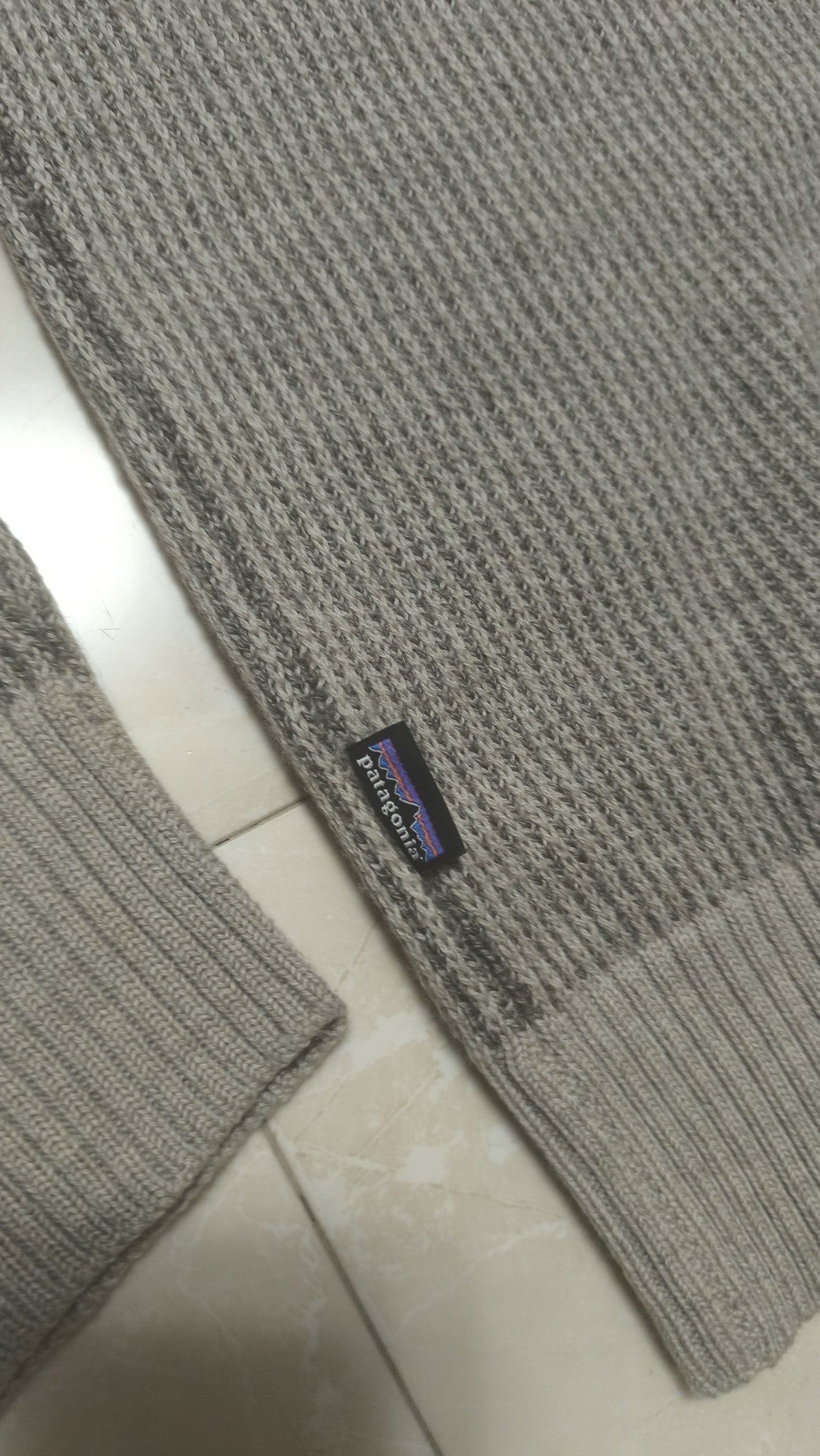 Maglione Patagonia girocollo a coste grigio tortora mélange Vintage Y2K (M) — foto 6