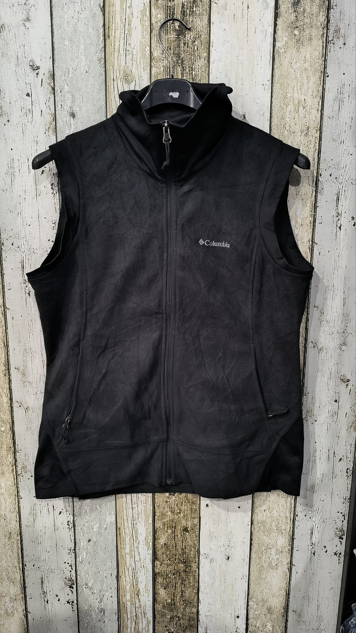 Gilet Columbia Collo Alto Zip Integrale Nero Vintage Y2K (L) — foto 3
