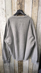 Felpa Girocollo Polo Ralph Lauren Rilievo Waffle Grigio Chiaro Melange Vintage Y2K — foto 6