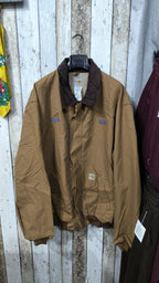 Giacca da lavoro Carhartt FR Zip Colletto Velluto Marrone Chiaro Vintage Y2K (3XG Tall) — foto 3