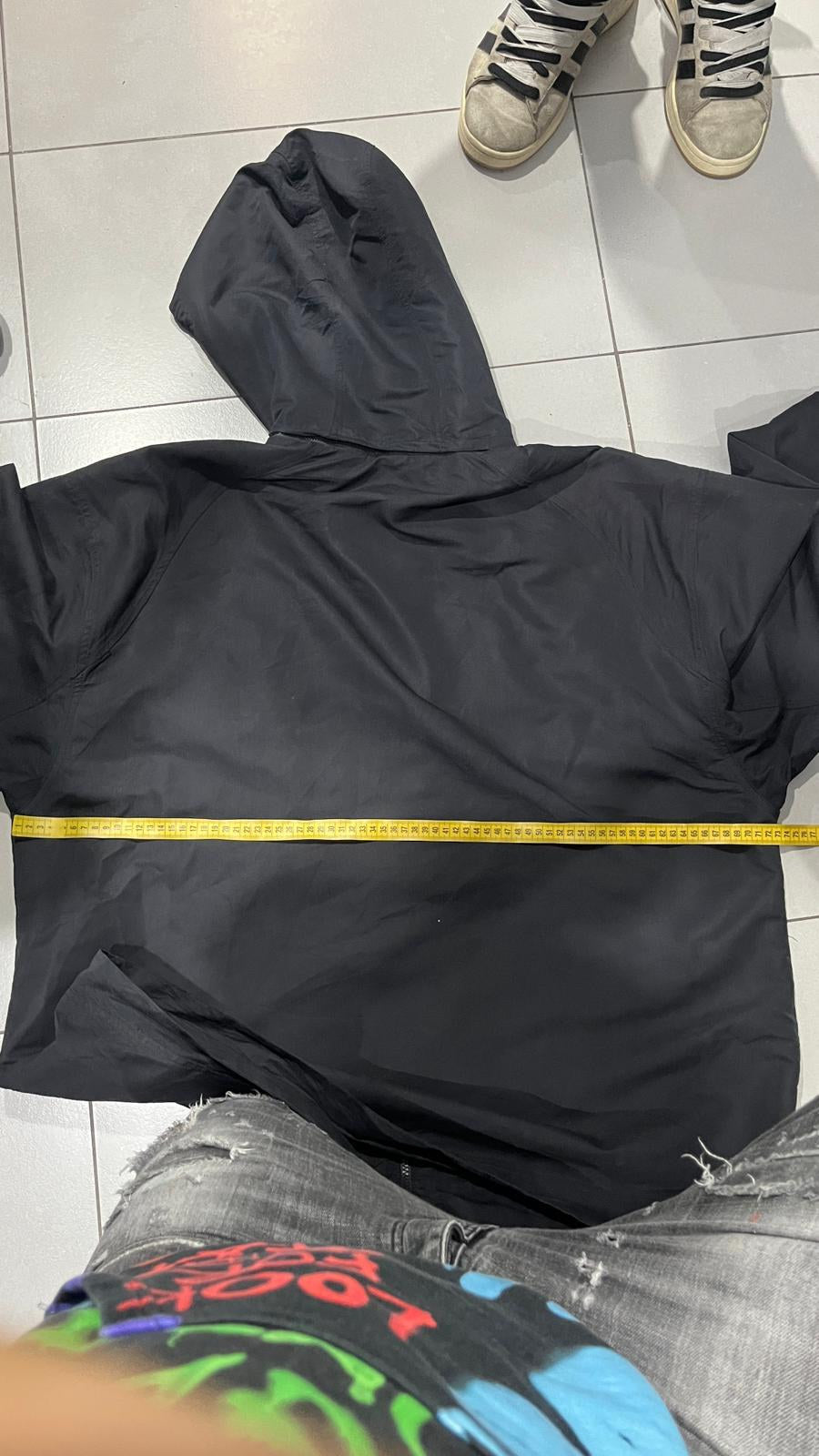 Giacca sportiva adidas con cappuccio e zip integrale Vintage Y2K Nera (XL) — foto 7