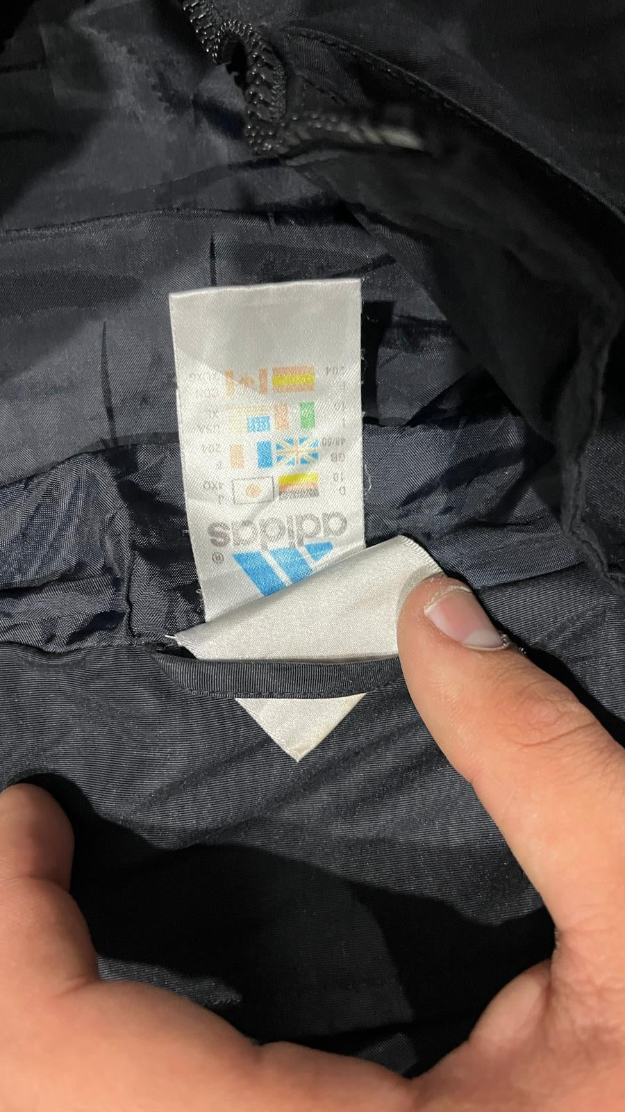 Giacca sportiva adidas con cappuccio e zip integrale Vintage Y2K Nera (XL) — foto 6