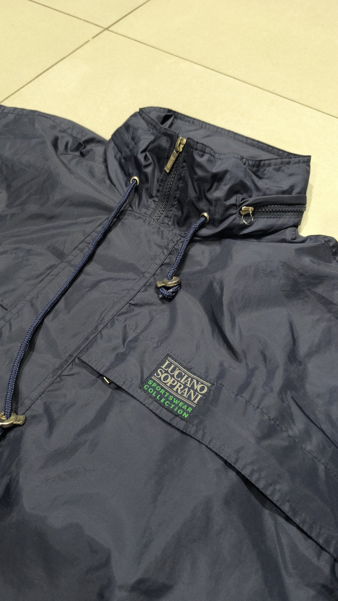 Giacca a vento sportiva Luciano Soprani Sportswear Collection Full Zip Collo Alto Vintage Y2K (M) — foto 4