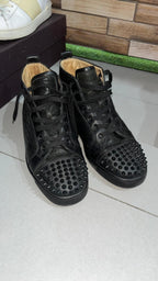Sneakers Alte Stringate Christian Louboutin Nere Borchie Vintage Y2K (39) — foto 3