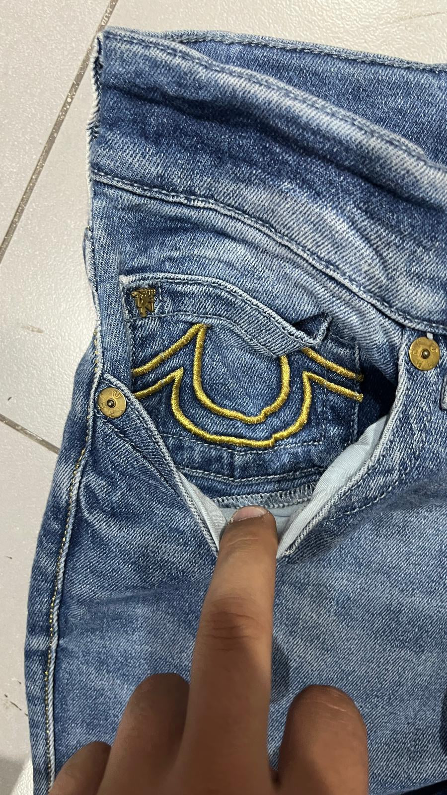 Jeans True Religion Blu Denim Vintage Y2K (36) — foto 7