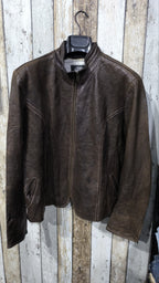 Giacca in similpelle The Sign of Quality marrone scuro, zip e collo alto Vintage Y2K (58) — foto 3