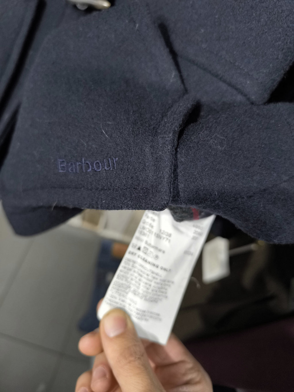 Cappotto con cappuccio Barbour Alamari Blu navy Vintage Y2K — foto 7