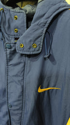 Parka con cappuccio Nike Blu navy e giallo Vintage Y2K (XL) — foto 4