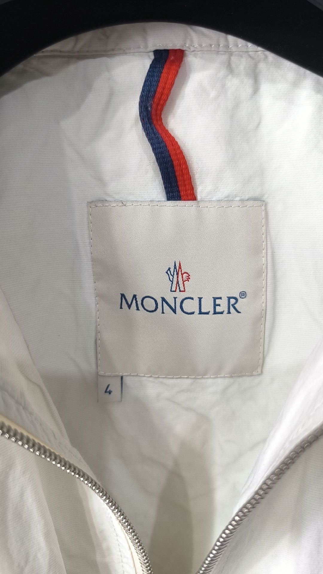 Giacca Moncler Vintage Y2K Bianca Zip Collo Alto (L) — foto 4