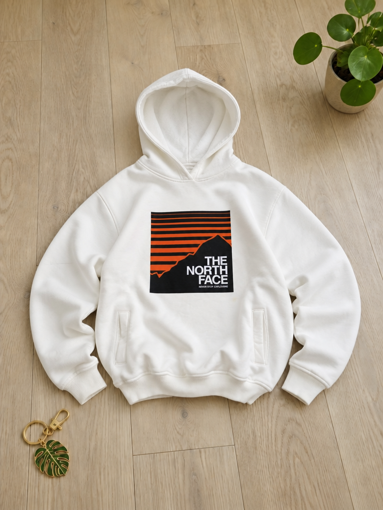 Felpa con cappuccio The North Face Bianca Grafica Vintage Y2K (S) — foto 1