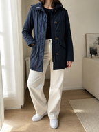Giacca Parka Woolrich con Cappuccio Blu Navy Vintage Y2K (M) — foto 1