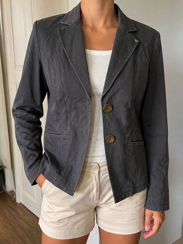 Giacca blazer Armani Jeans Grigio Antracite Vintage Y2K — foto 1