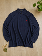 Polo con bottoni maniche lunghe Polo Ralph Lauren Blu Navy Vintage Y2K (XXL) — foto 1