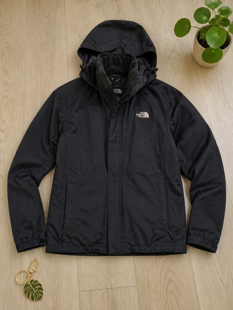 Giacca con cappuccio The North Face Zip Integrale Nero Vintage Y2K Donna (L) — foto 1