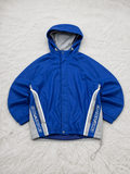 Giacca a vento Billabong Cappuccio Zip Blu Royal Inserti Grigi Bianchi Vintage Y2K (L) — foto 1