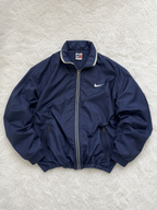 Giacca a vento Nike Zip intera Collo alto Blu navy Vintage Y2K (XXL) — foto 1