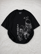 T-shirt Pull&Bear Naruto Grafica Anime Nera Vintage Y2K — foto 1