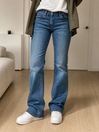Jeans Bootcut s.Oliver Shape Bodycut Blu Denim Dé lavé Vintage Y2K — foto 2
