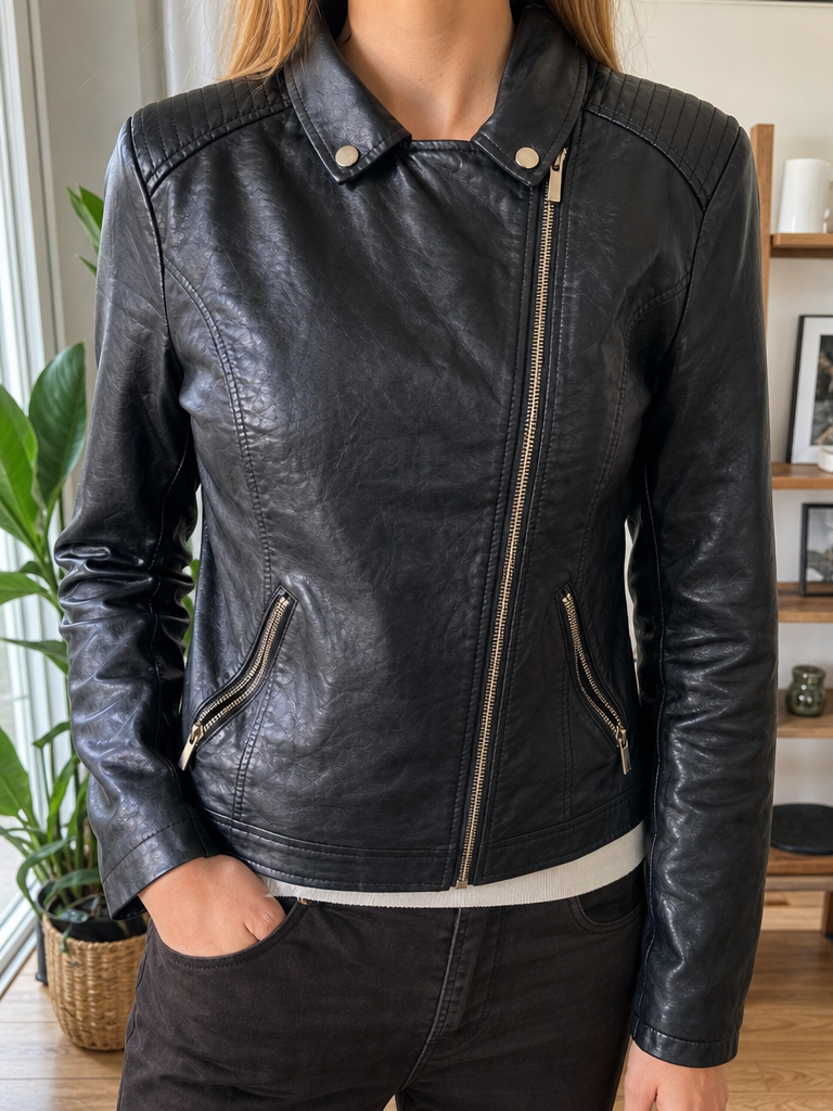 Giacca biker Dorothy Perkins nera Vintage Y2K donna — foto 1