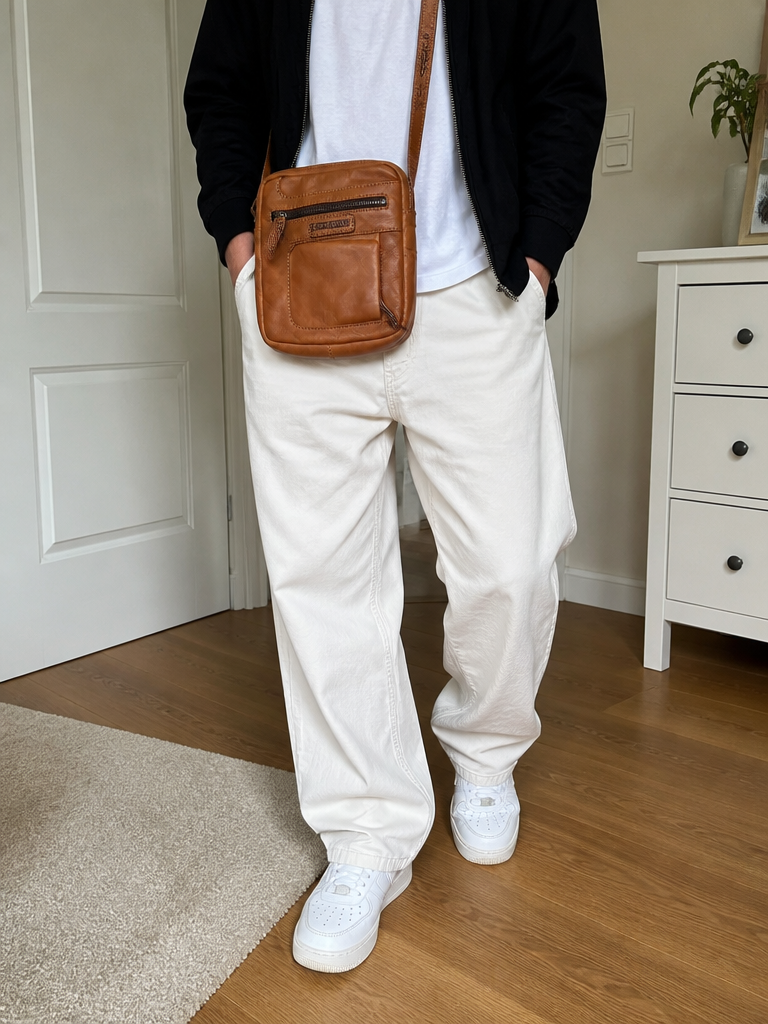 Borsa a tracolla in pelle Hill Burry Marrone Cuoio Vintage Y2K — foto 1
