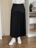 Gonna lunga plissettata Christian Dior asimmetrica nera Vintage Y2K (M) — foto 1