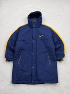 Giacca Sportiva Nike con Cappuccio Blu Navy Giallo Vintage Y2K (XL) — foto 1
