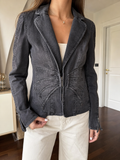 Giacca denim Moschino Jeans grigio antracite slavato Vintage Y2K Donna (S) — foto 1