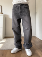 Jeans Art-California Grigio Antracite Slavato Vintage Y2K — foto 2
