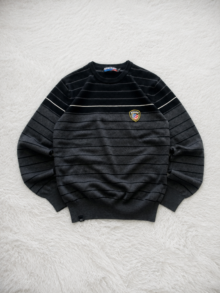 Maglione Girocollo a Righe Blauer Vintage Y2K (XL) — foto 1