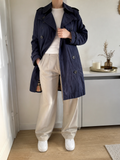 Trench Coat Doppiopetto Burberry Blu Navy Vintage Y2K — foto 1