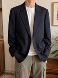 Blazer monopetto Aquascutum Blu molto scuro Rever a lancia Vintage Y2K (XXL) — foto 1